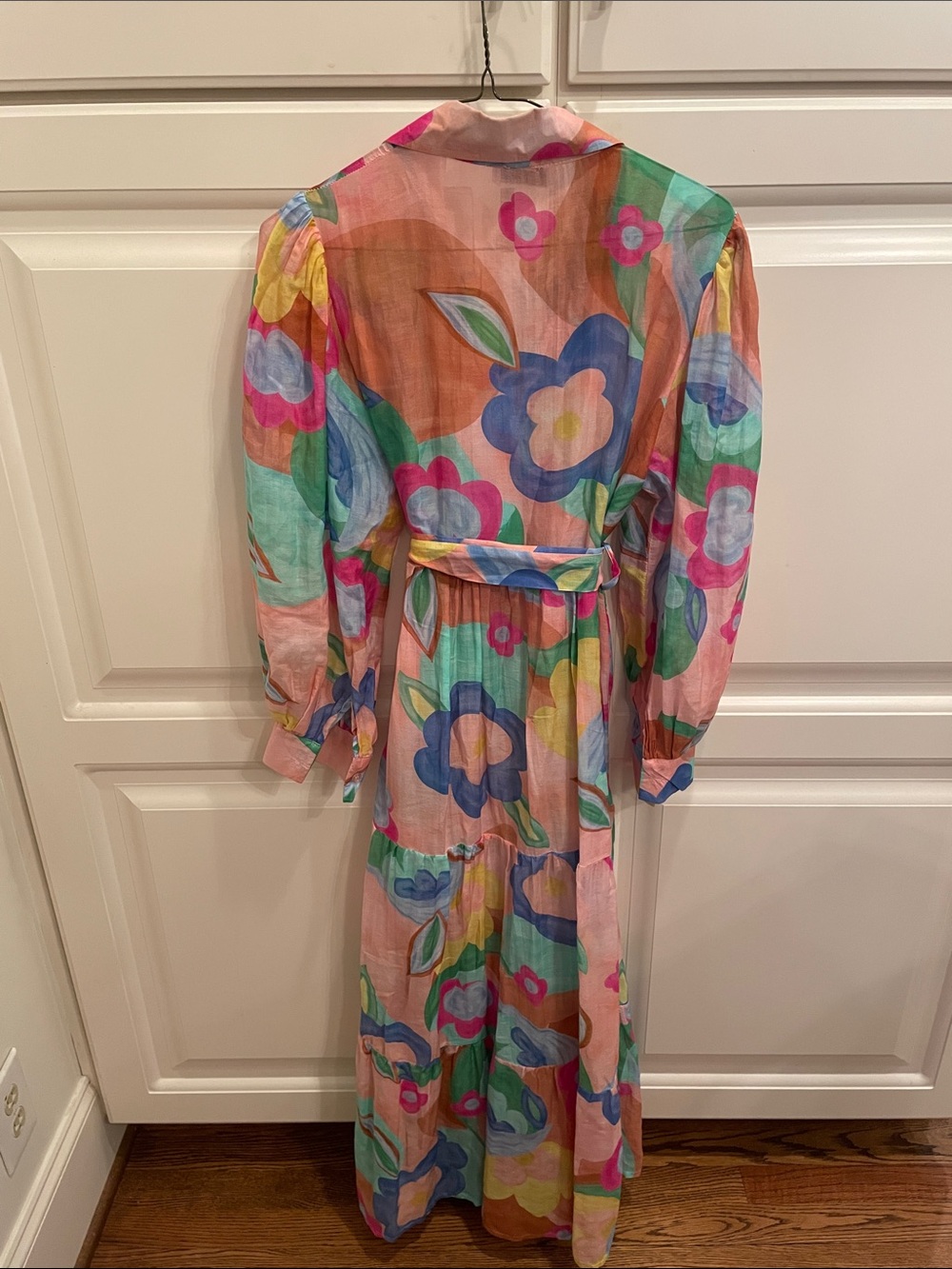 Sofia button front belted dress with detached lining sz M/L - Picture 5 of 8